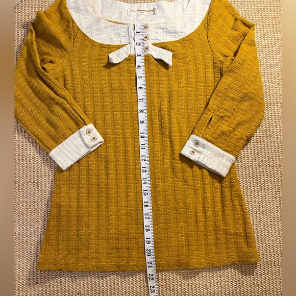 Yellow, cotton Pilcro shirt with 3/4 length sleeves - Picture 5 of 6